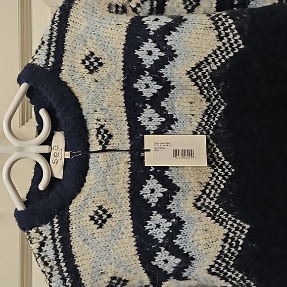 Sea New York Blue Fair Isle small BNWT - Picture 1 of 7